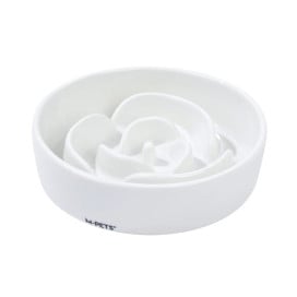 M-Pets Comedero Antivoracidad de Cerámica Blanco Patitas&co Patitas&co