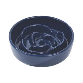 M-Pets Comedero Antivoracidad de Cerámica Azul Patitas&co Patitas&co