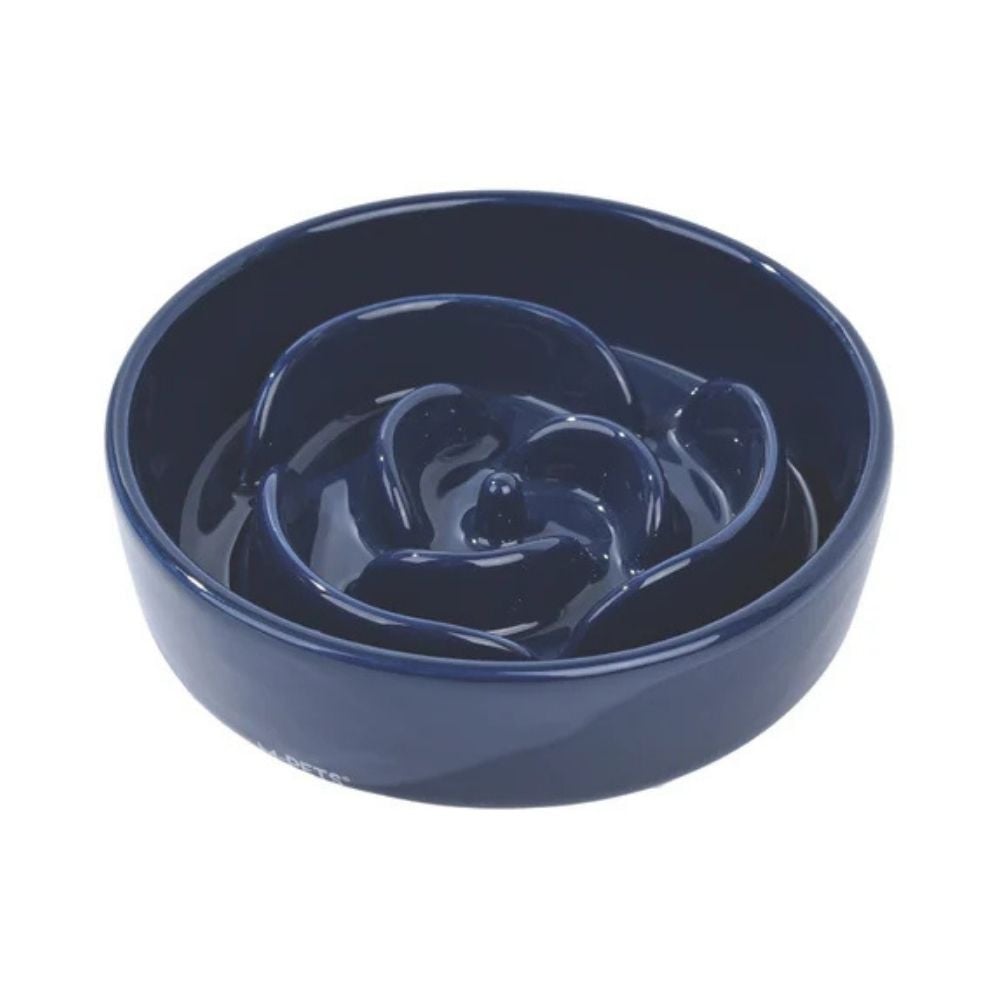 M-Pets Comedero Antivoracidad de Cerámica Azul Patitas&co Patitas&co