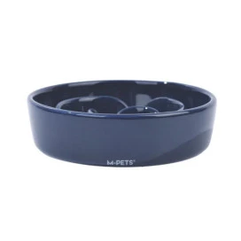 M-Pets Comedero Antivoracidad de Cerámica Azul Patitas&co Patitas&co