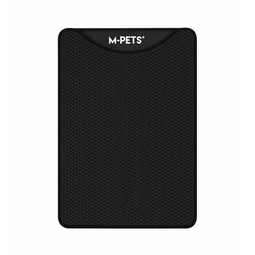 M-Pets Alfombrilla Vertical para Arenero Negra Arenero para Gatos Patitas&co