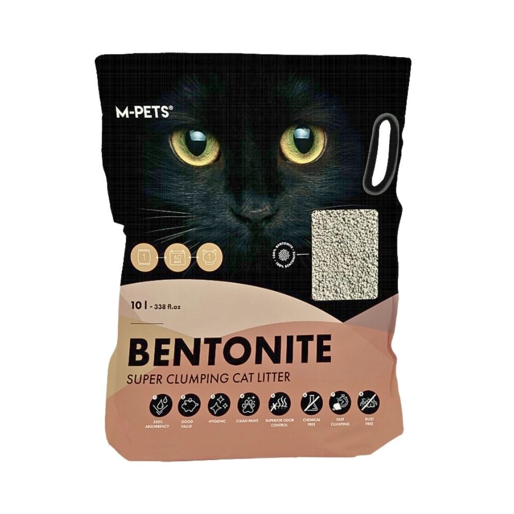 M-Pets Arena Aglomerante de Bentonita Natural Arena para gatos Patitas&co
