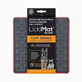 Comedero Antivoracidad LickiMat Tuff Buddy Roja Comederos y Bebederos para perros Patitas&co