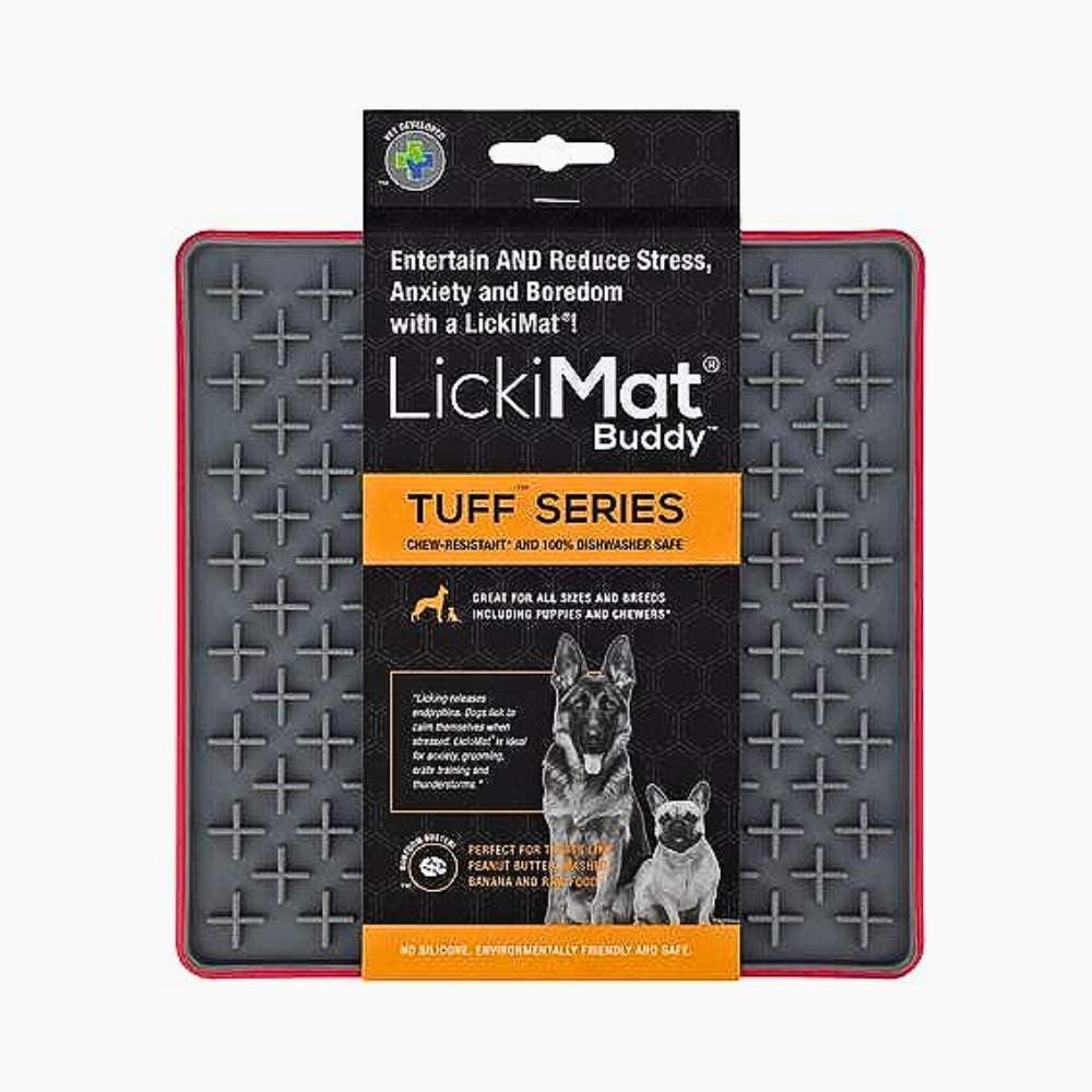 Comedero Antivoracidad LickiMat Tuff Buddy Roja Comederos y Bebederos para perros Patitas&co