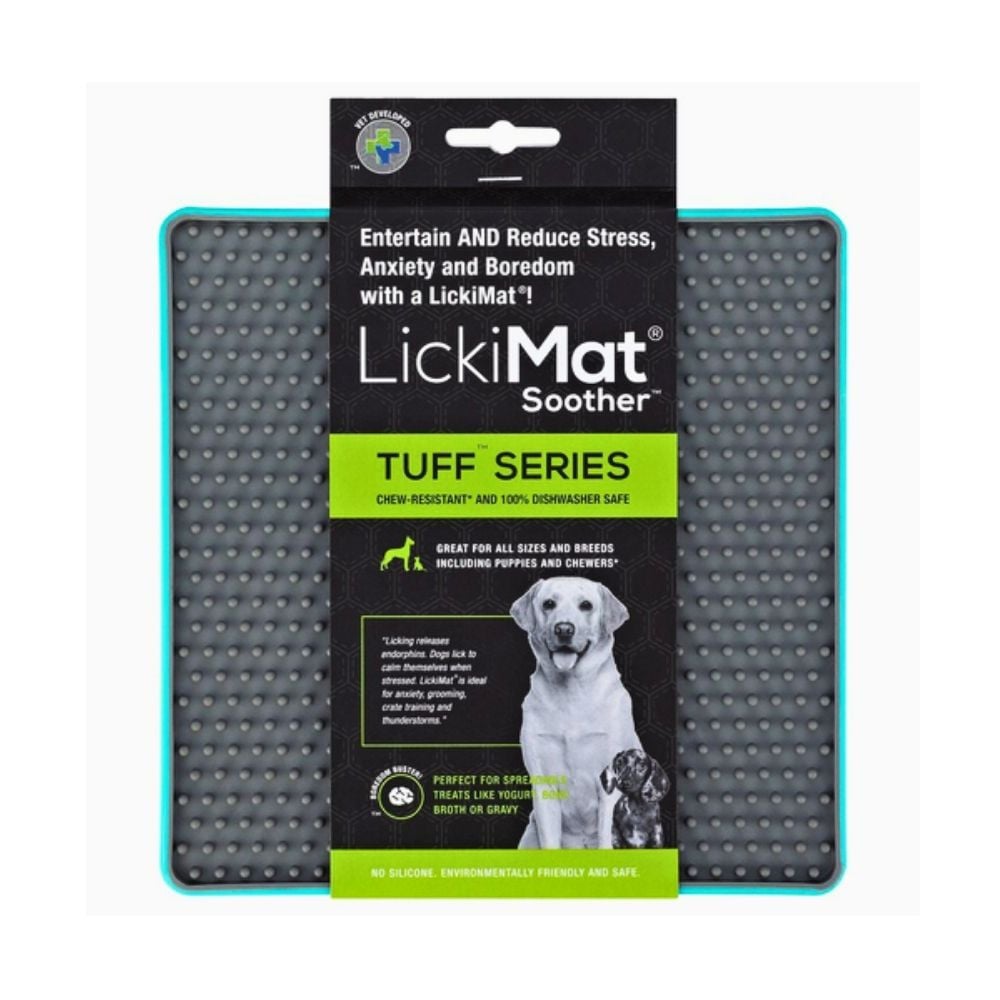 Comedero Antivoracidad LickiMat Tuff Soother Turquesa Comederos y Bebederos para perros Patitas&co