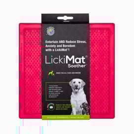 Comedero Antivoracidad LickiMat Classic Soother Rosa Comederos y Bebederos para perros Patitas&co