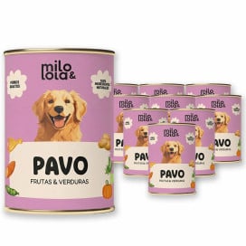 Pack 12 Latas Milo y Lola Pavo para Perro (12x380g) Packs Patitas&co Patitas&co