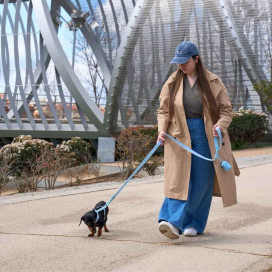 Dukier Arnés Clásico Soft Blue para Perro Accesorios de Paseo para Perro Patitas&co