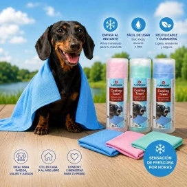 Flamingo Toalla Refrescante para Perro Camitas y mantas para Perros Patitas&co