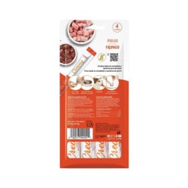 Catit Creamy Snacks Cremosos de Pollo (4 uds x 10g) para Gatos Snacks para Gatos Patitas&co