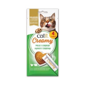 Catit Creamy Snacks Cremosos de Pollo y Cordero (4 uds x 10g) para Gatos Patitas&co Patitas&co