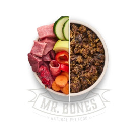 Mr. Bones Dieta BARF Deshidratada Cerdo Ibérico para Perro Comida Deshidratada para Perro Patitas&co