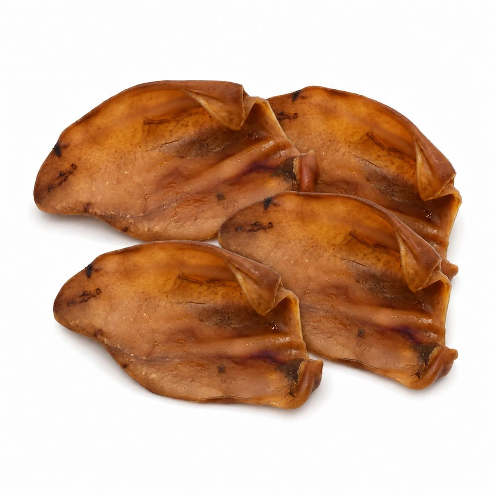 Mordedores Naturales Oreja de Cerdo (4 uds) Mordedores para Perros Patitas&co