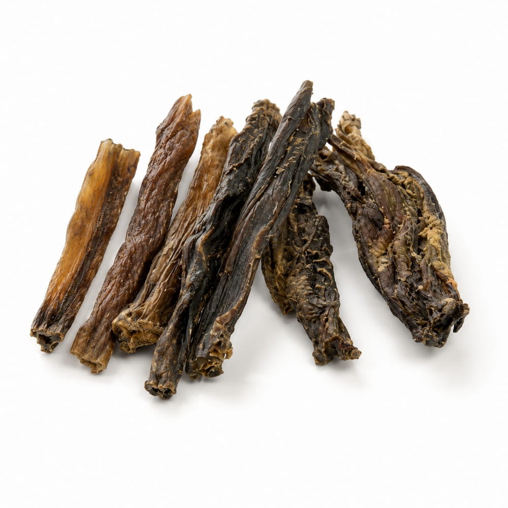 Mordedores Naturales Tiras de Carne de Búfalo (6 uds) Comida natural para perros Patitas&co