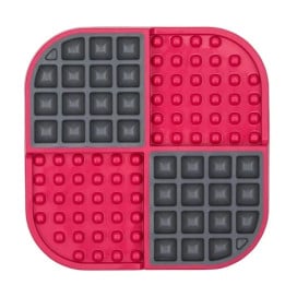 Comedero Antivoracidad LickiMat Slomo Roja Comederos para perros Patitas&co