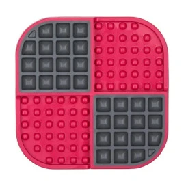 Comedero Antivoracidad LickiMat Slomo Roja Comederos para perros Patitas&co