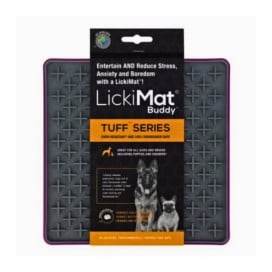 Comedero Antivoracidad LickiMat Tuff Buddy Morada Comederos para perros Patitas&co