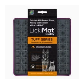 Comedero Antivoracidad LickiMat Tuff Buddy Morada Comederos para perros Patitas&co