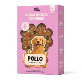 Milo y Lola Comida Natural Cocinada de Pollo para Perro Adulto Comida Cocinada para Perro Patitas&co