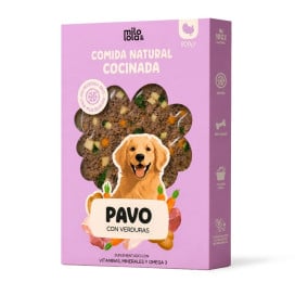 Milo y Lola Comida Natural Cocinada de Pavo para Perro Adulto Comida Cocinada para Perro Patitas&co