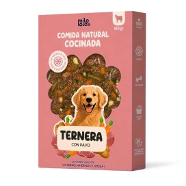 Milo y Lola Comida Natural Cocinada de Ternera y Pavo para Perro Adulto Comida Cocinada para Perro Patitas&co