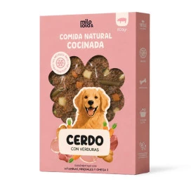 Milo y Lola Comida Natural Cocinada de Cerdo para Perro Adulto Comida Cocinada para Perro Patitas&co
