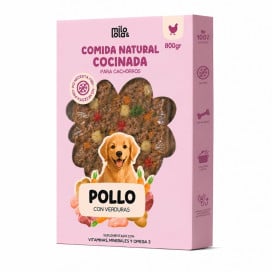 Milo y Lola Comida Natural Cocinada de Pollo para Cachorro Comida Cocinada para Perro Patitas&co