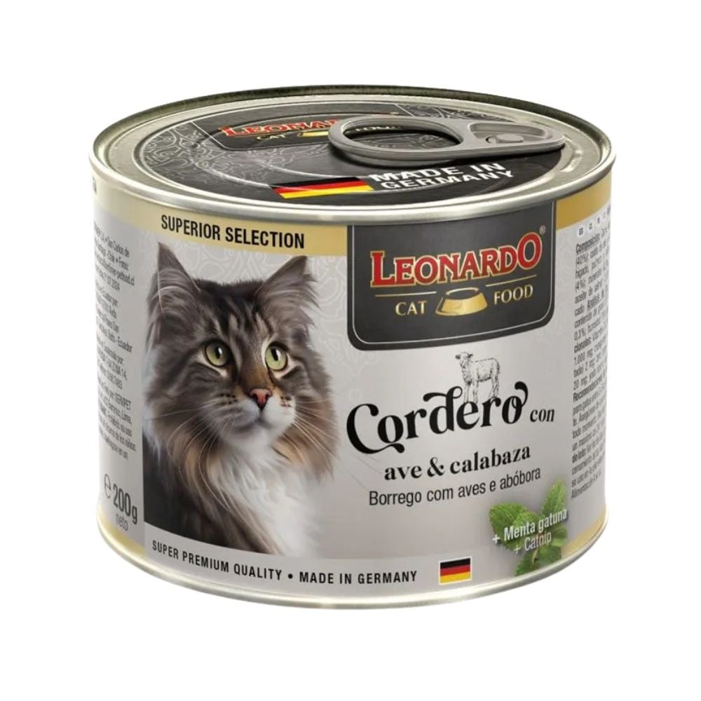 Leonardo Lata de Cordero con Ave y Calabaza para Gato Patitas&co Patitas&co