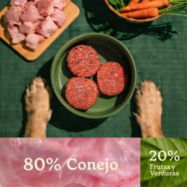 Wild Balance Dieta BARF Conejo con Verduras para Perro Dieta BARF Perros Patitas&co