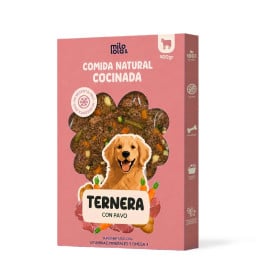 Milo y Lola Comida Natural Cocinada de Ternera y Pavo para Perro Adulto Comida Cocinada para Perro Patitas&co