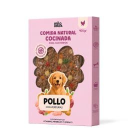 Milo y Lola Comida Natural Cocinada de Pollo para Cachorro Comida Cocinada para Perro Patitas&co