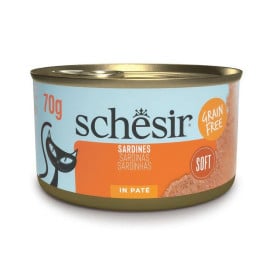 Schesir Lata de Paté de Sardinas para Gato Comida húmeda para gatos Patitas&co