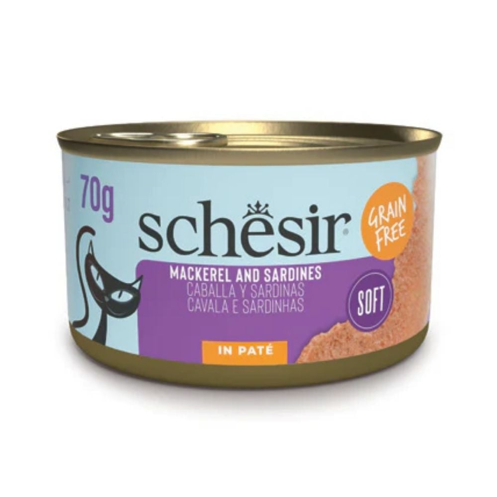 Schesir Lata de Paté de Caballa con Sardinas para Gato Patitas&co Patitas&co