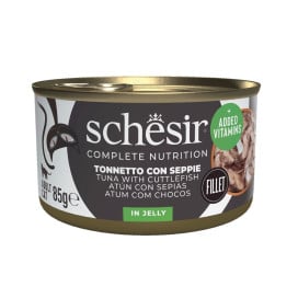 Schesir Lata de Atún con Sepia en Gelatina para Gato Comida húmeda para gatos Patitas&co
