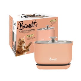 Bandit Fuente de Agua Inalámbrica Melocotón Fuentes para Gatos Patitas&co