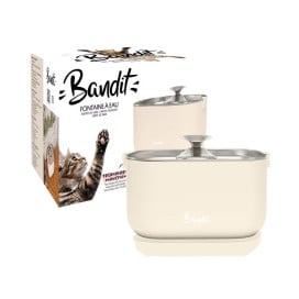 Bandit Fuente de Agua Automática Crema Fuentes para Gatos Patitas&co