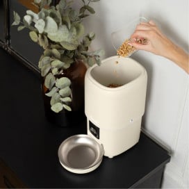 Bandit Comedero Automático Crema Comederos para perros Patitas&co