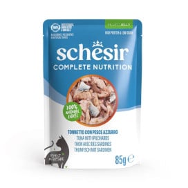 Schesir Sobre de Atún con Sardinas en Gelatina Comida húmeda para gatos Patitas&co