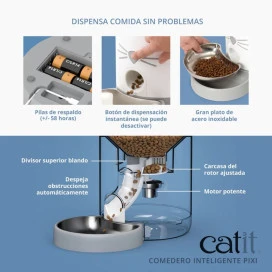 Catit Pixi Comedero Inteligente para Gatos Comederos automáticos para gatos Patitas&co