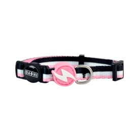 Dashi Collar Stripes³ Rosa y Negro para Gato Accesorios de Paseo para Gatos Patitas&co