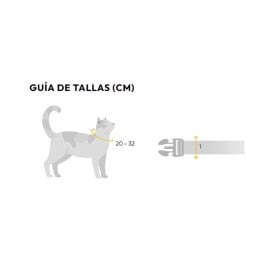 Dashi Collar Stripes³ Rosa y Negro para Gato Accesorios de Paseo para Gatos Patitas&co