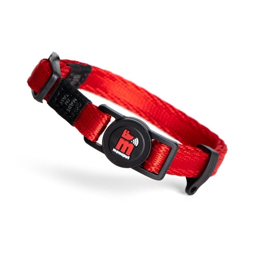 MyFamily Collar Memopet® Rojo con Chip NFC para Gato Accesorios de Paseo para Gatos Patitas&co