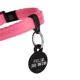 MyFamily Collar Memopet® Rosa con Chip NFC para Gato Accesorios de Paseo para Gatos Patitas&co