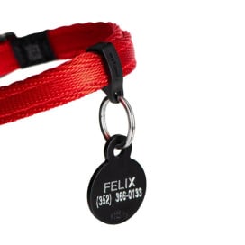MyFamily Collar Memopet® Rojo con Chip NFC para Gato Accesorios de Paseo para Gatos Patitas&co
