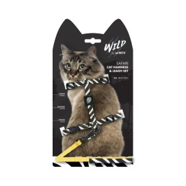 M-Pets Set de Correa y Arnés Salvaje para Gato Accesorios de Paseo para Gatos Patitas&co