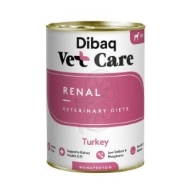 Dibaq Vet Care Lata Renal Pavo para Perro Comida húmeda para Perros Patitas&co