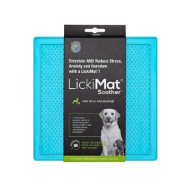 Comedero Antivoracidad LickiMat Classic Soother Turquesa Comederos para perros Patitas&co