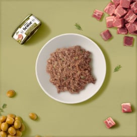 Dibaq Sense Lata de Cerdo Ibérico con Aceitunas para Gato Patitas&co Patitas&co