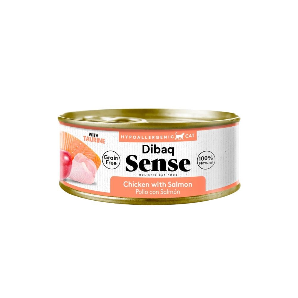 Dibaq Sense Lata de Pollo con Salmón para Gato Comida húmeda para gatos Patitas&co