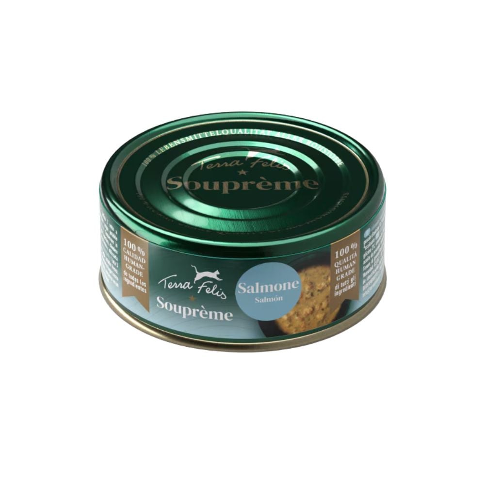 Terra Felis Soupreme Sopa de Salmón para Gato Alergias y problemas de piel gatos Patitas&co